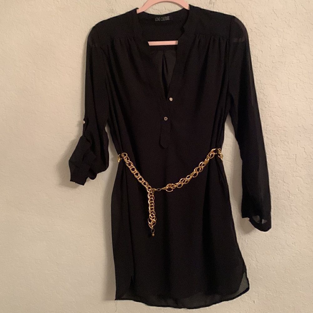 Love Culture Brown Mini Dress Tunic Size M